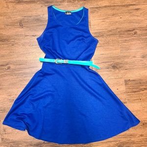 Blue Deb Belted Dress